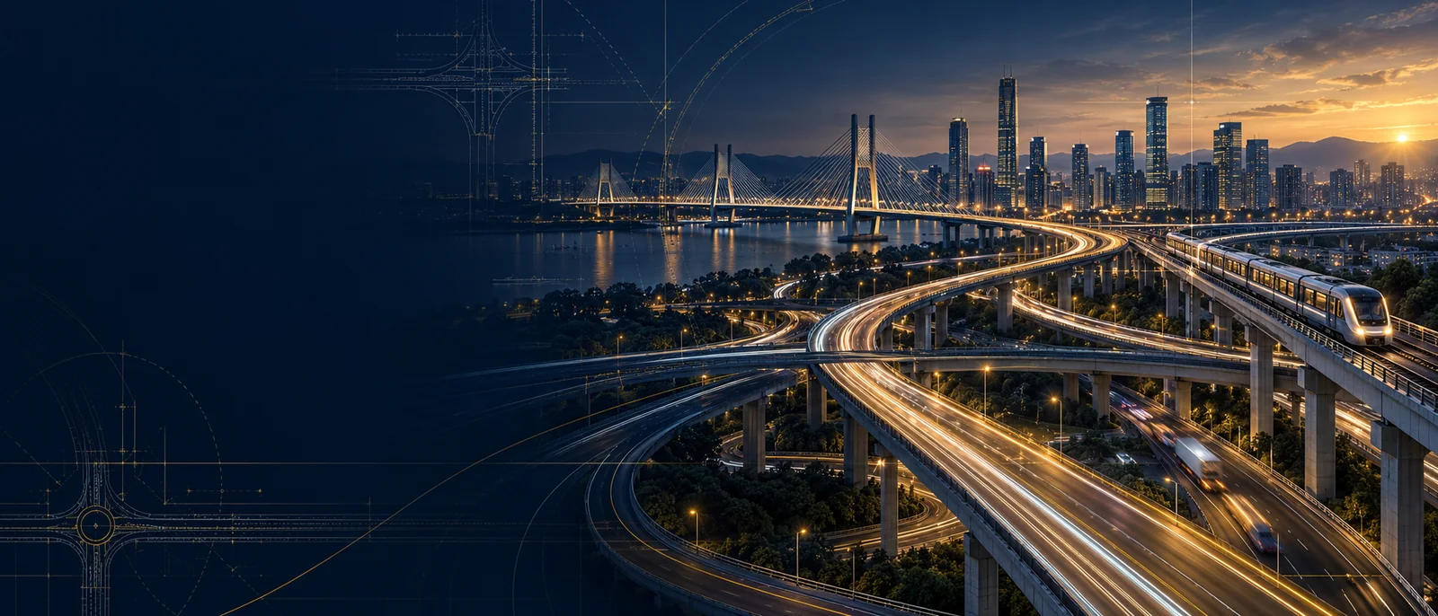 Transportation corridor and infrastructure engineering visualization